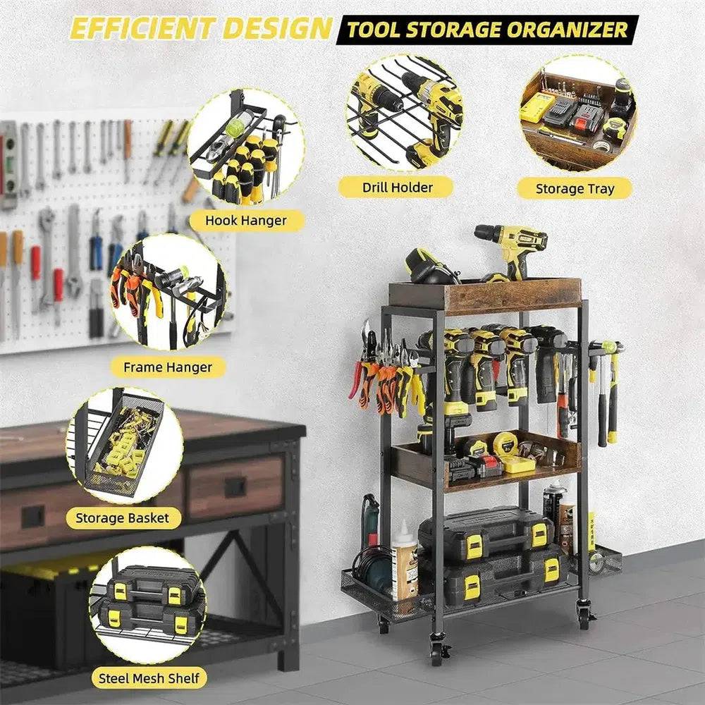 Vintage Industrial Tool Organiser Cart