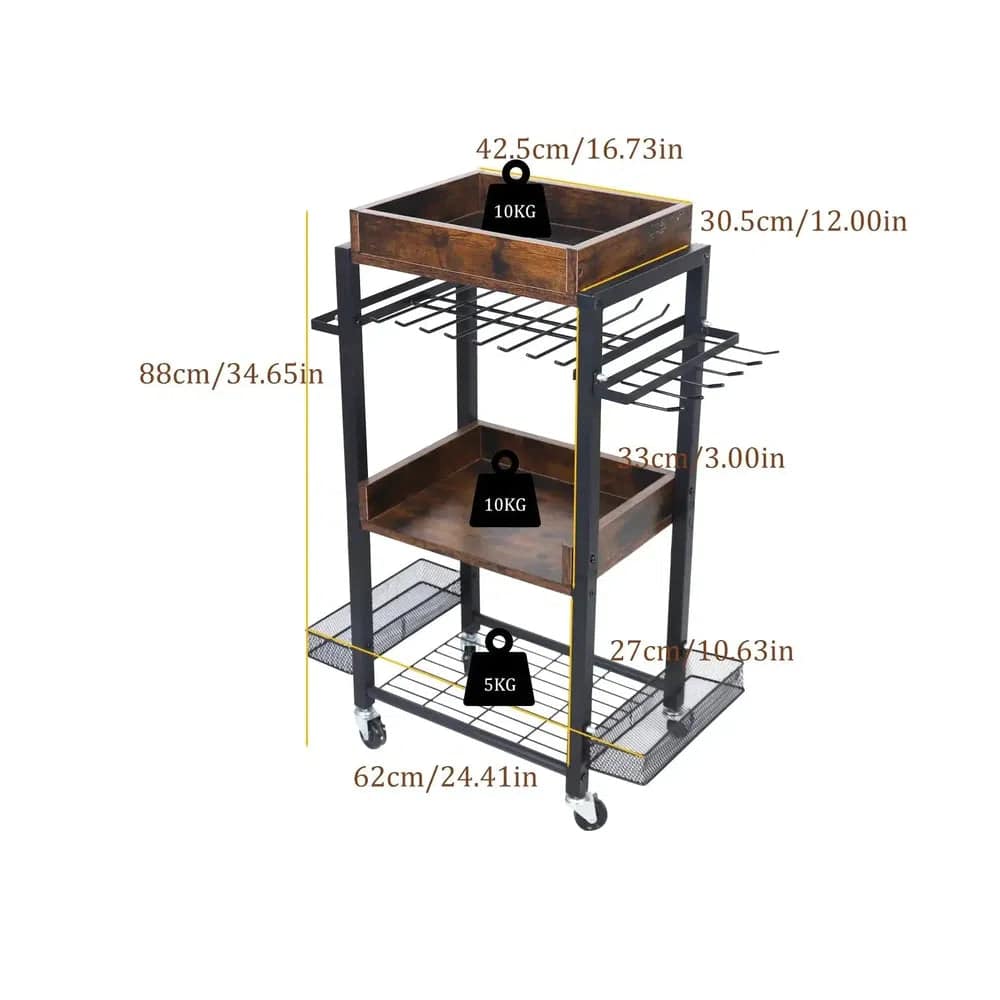 Vintage Industrial Tool Organiser Cart