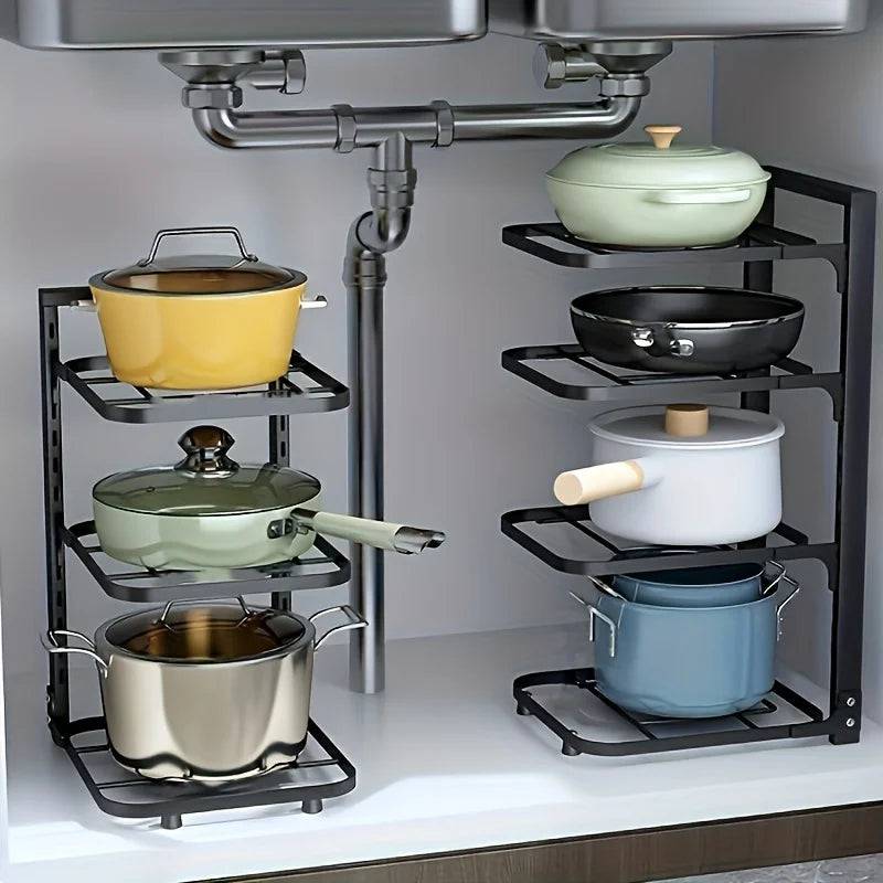 Adjustable Pot Rack Organiser