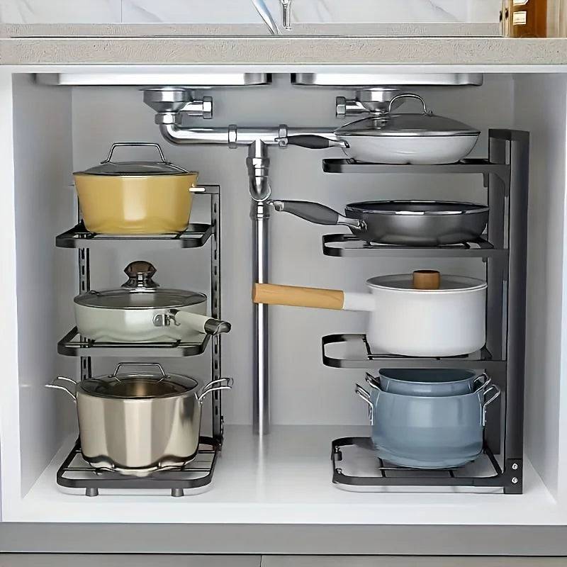 Adjustable Pot Rack Organiser