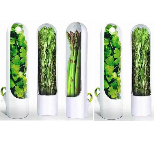 White Herb Saver Storage Container