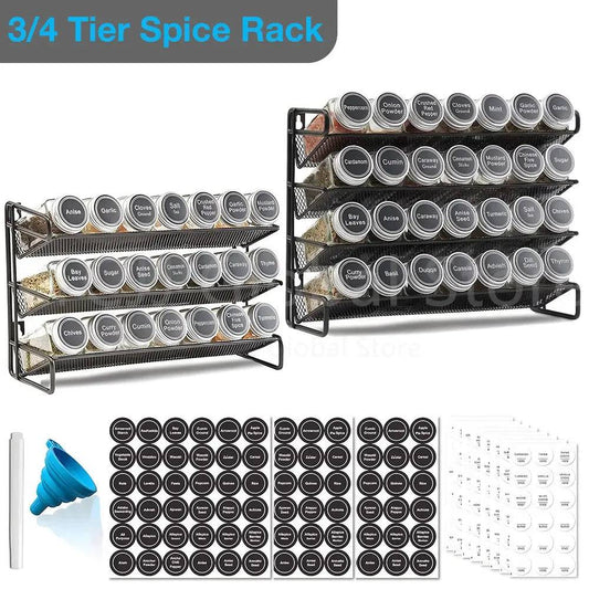 Multi-Layer Metal Wall-Mounted Spice Rack