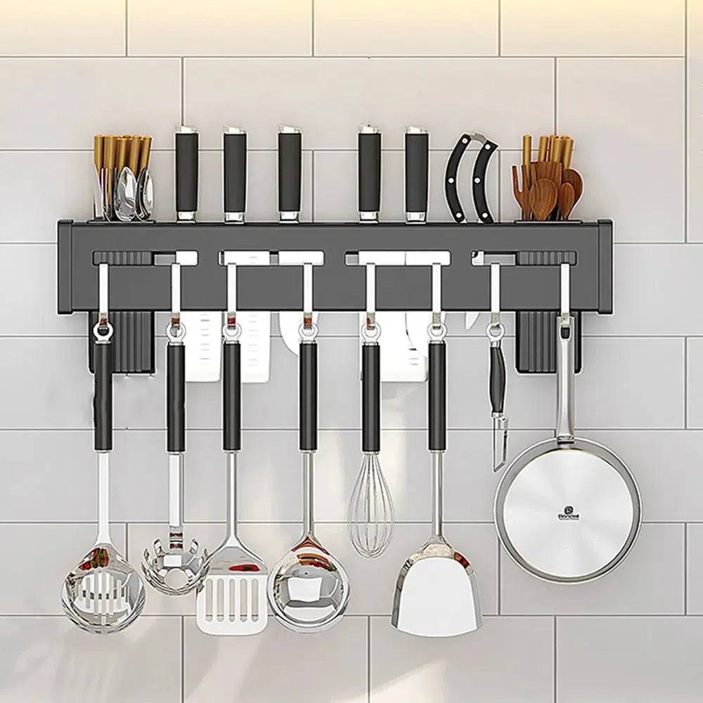 Stainless Steel Wall-Mounted Kitchen Knife Storage Rack