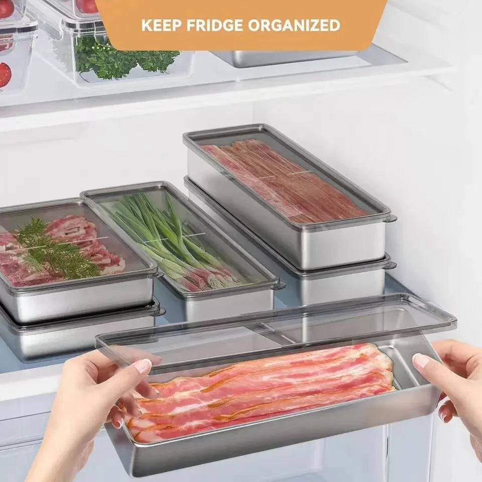 Stainless Steel Refrigerator Storage Box