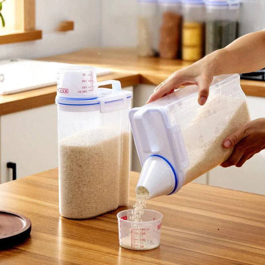 Moisture-proof Grain Storage Tank With Measuring Cup