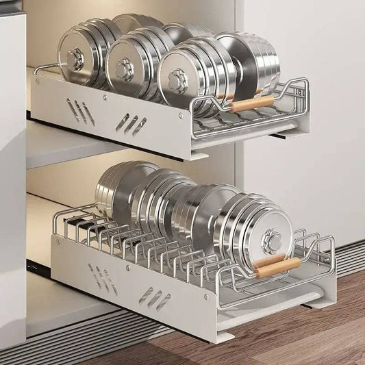 Pull-Out Kitchen Storage Dish Rack