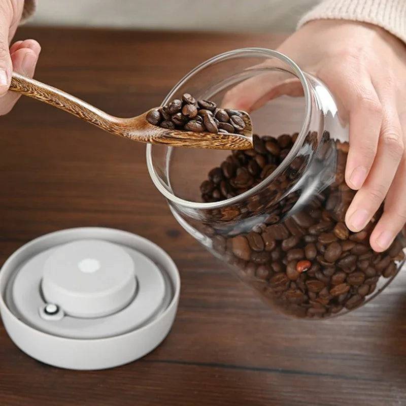 Press-Type Coffee Beans Vacuum Sealed Container