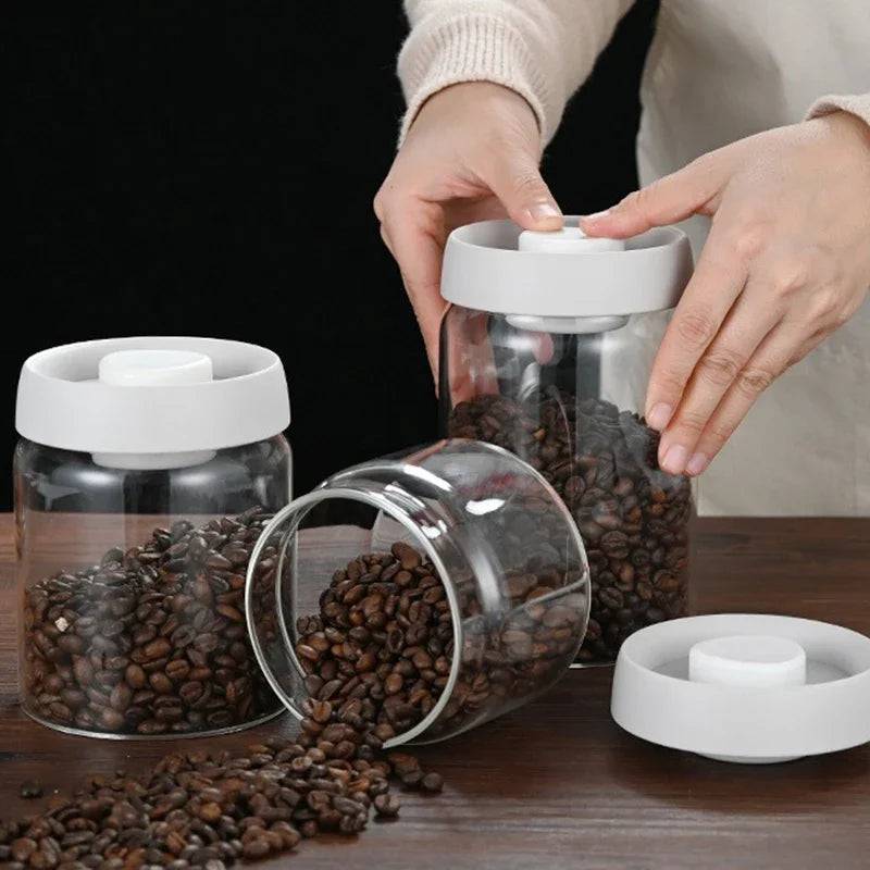 Press-Type Coffee Beans Vacuum Sealed Container
