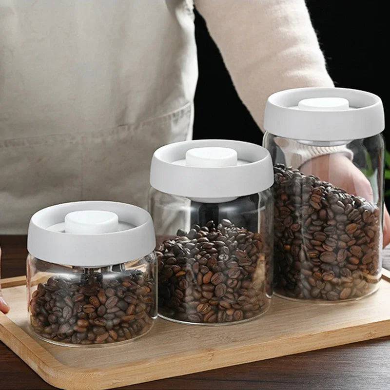 Press-Type Coffee Beans Vacuum Sealed Container