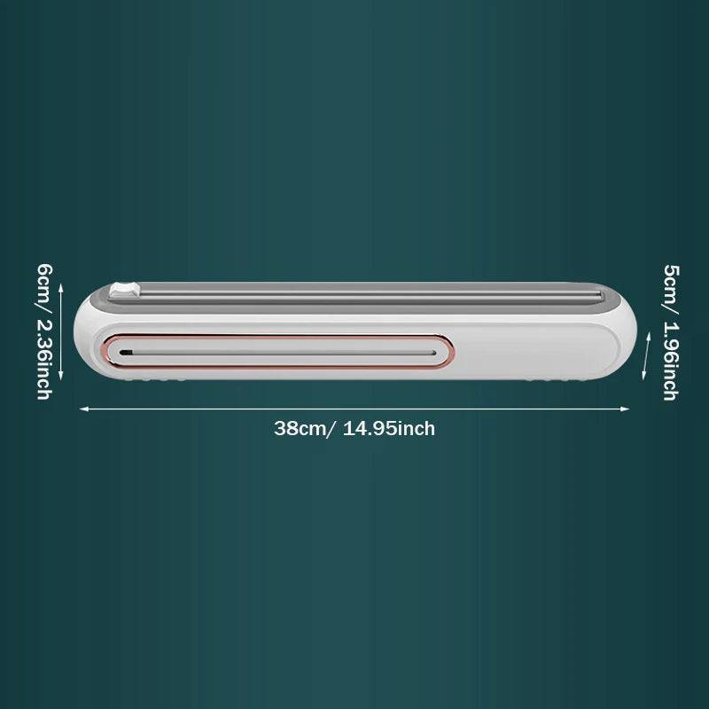 Magnetic Cling Film Dispenser with Safety Cutter