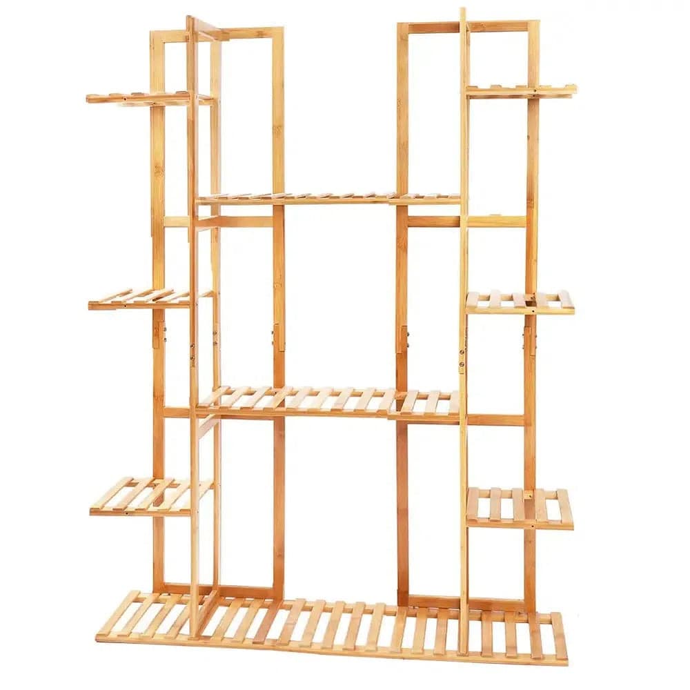 9-Tier Bamboo Plant Stand