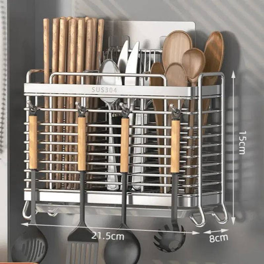 Kitchen Hanging Stainless Steel Cutlery Holder