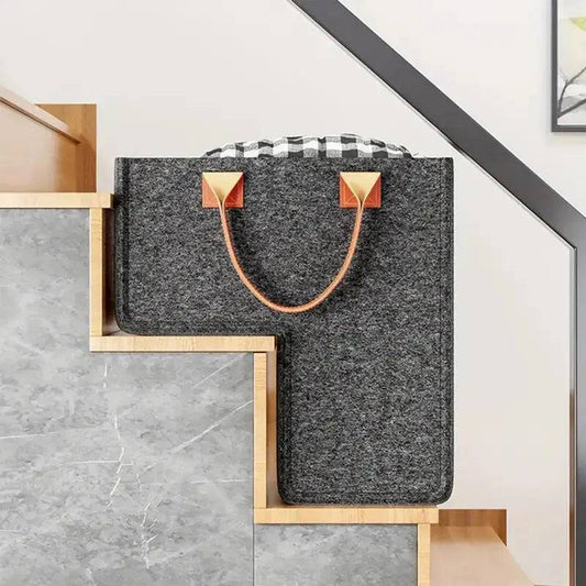 L-Shaped Stair Laundry Basket