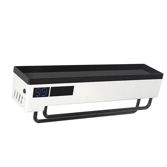 Wall-Mounted Electric Towel Hanging Rack with Storage Shelf