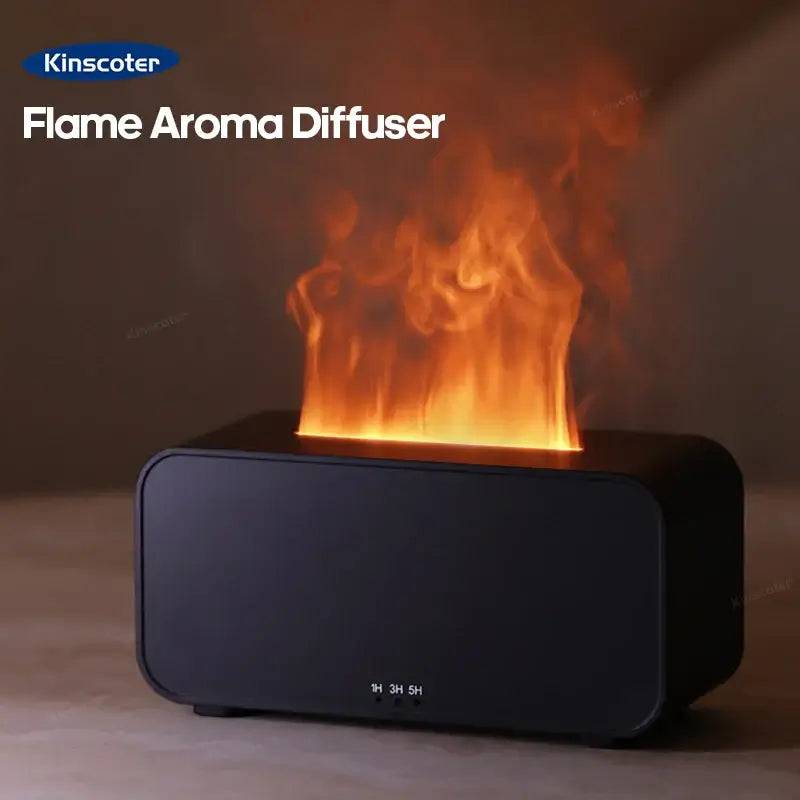 Mini Simulation Flame Aromatherapy Diffuser with LED Light and Timer