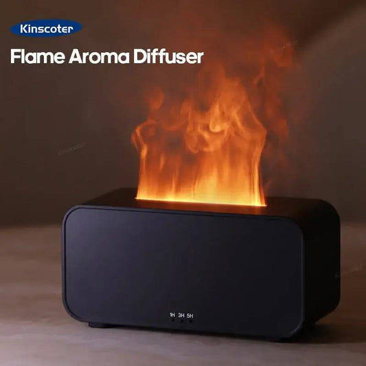 Mini Simulation Flame Aromatherapy Diffuser with LED Light and Timer
