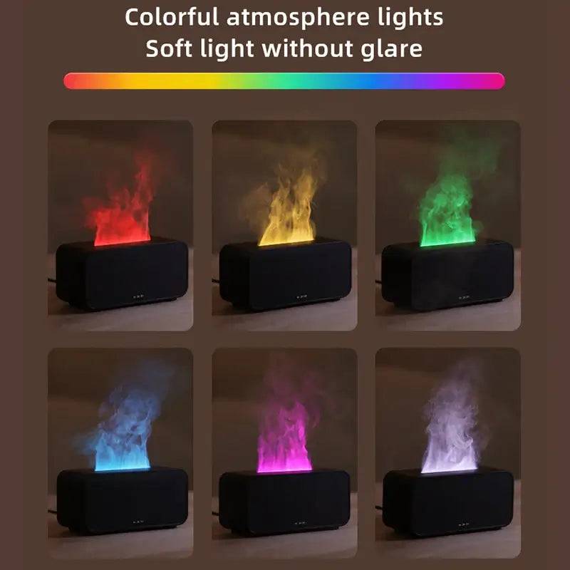 Mini Simulation Flame Aromatherapy Diffuser with LED Light and Timer