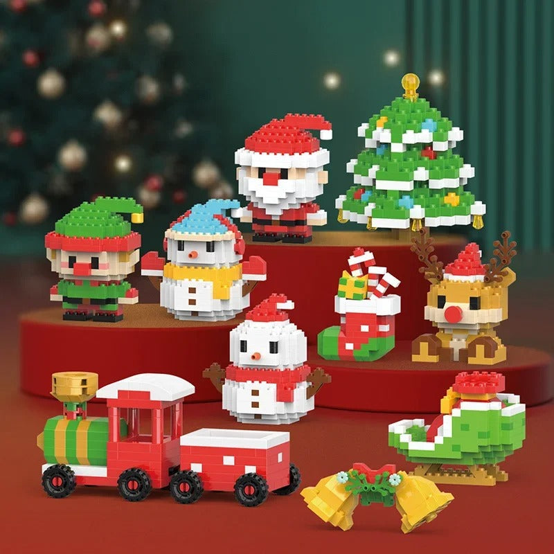 Christmas Toy Building Blocks Set Creative Construction Figures