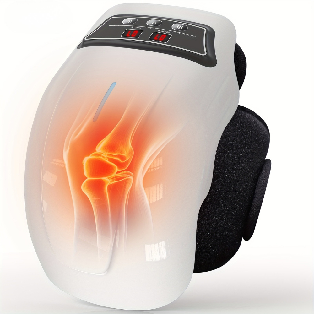Massager Heated Knee Therapy Adjustable Strap Rechargeable Device