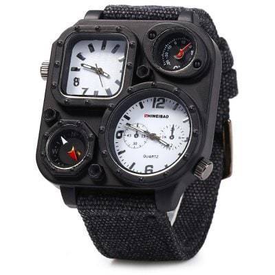 Super Sleek Compass Dual Movt Male Quartz Watch