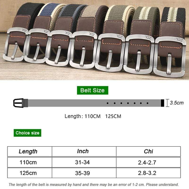 Metal Buckle Canvas Belt