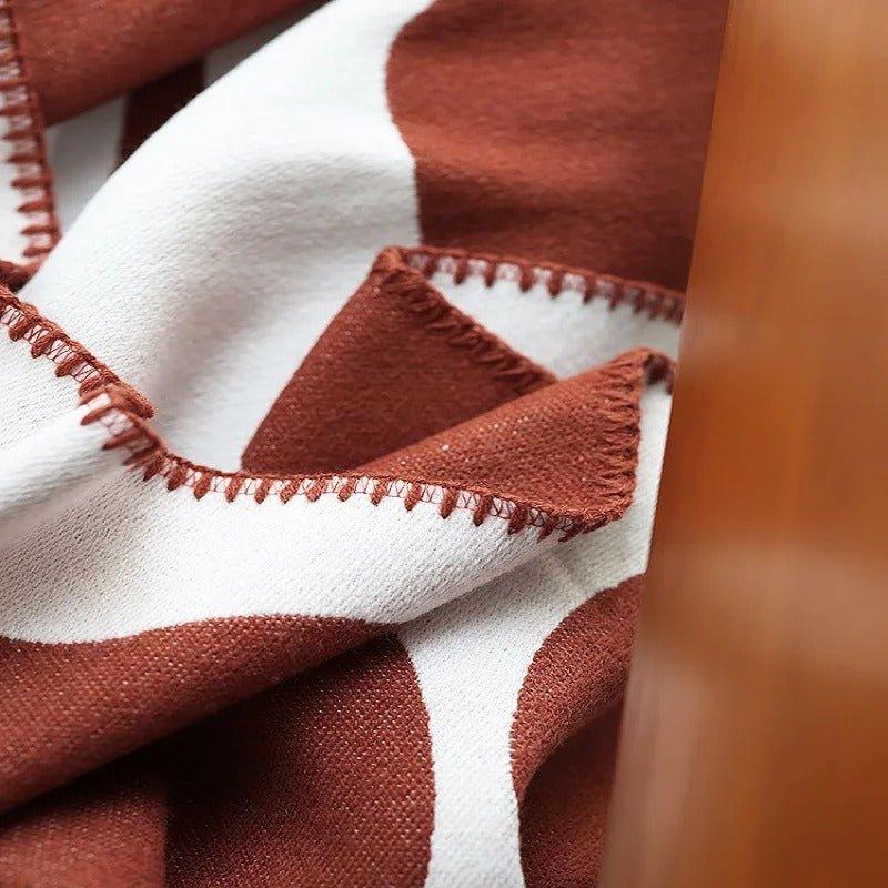 BohoWarm – Luxury Bohemian Living Blanket with Modern Abstract Design