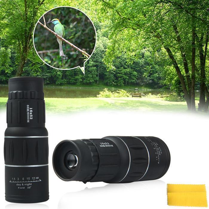 16 x 52 Super Clear Dual Focus Zoom Monocular Spotting Scope