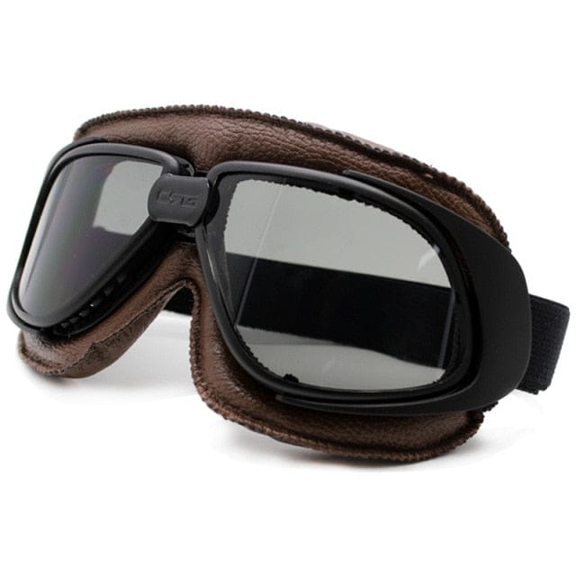 Classic Leather Pilot Biker Goggles
