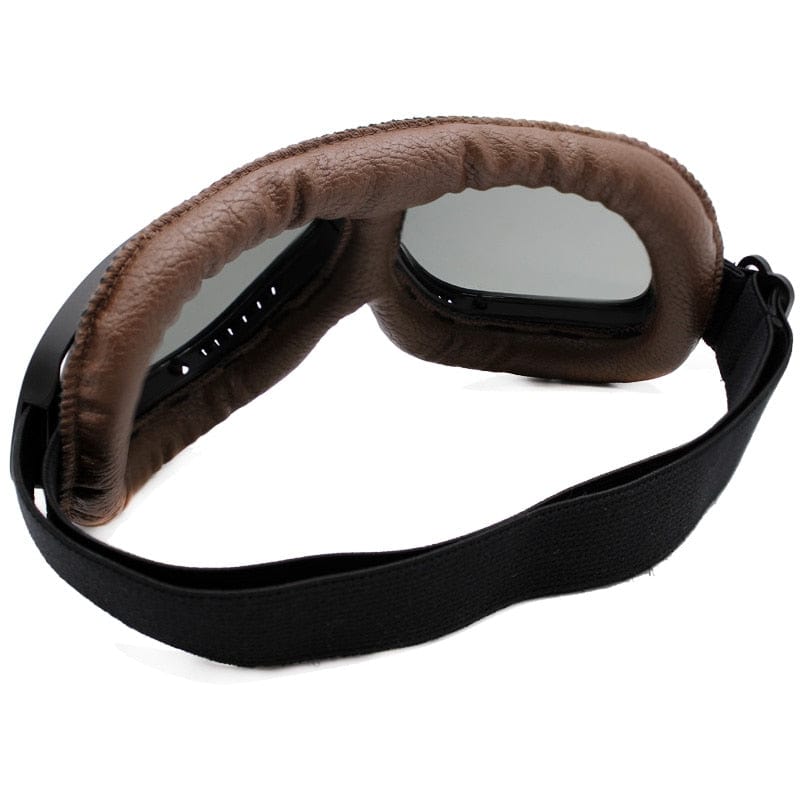 Classic Leather Pilot Biker Goggles