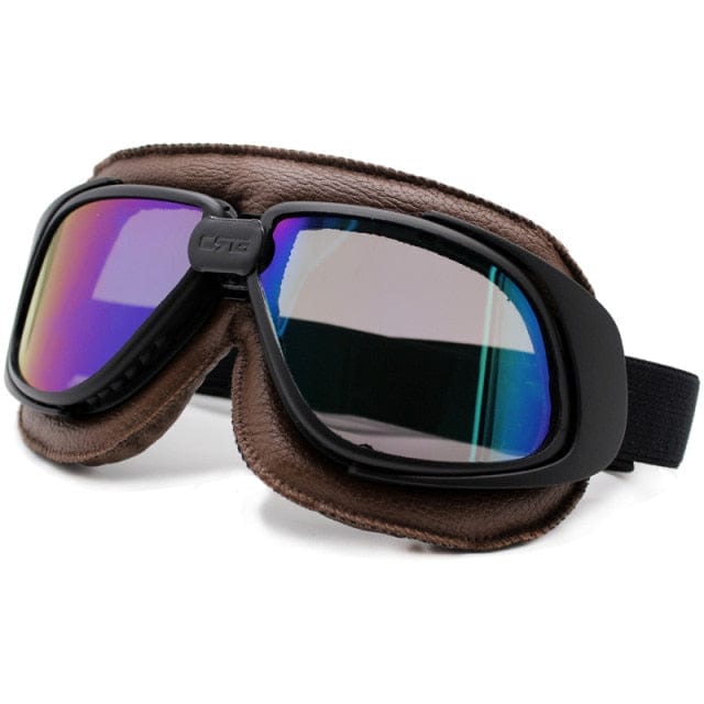 Classic Leather Pilot Biker Goggles