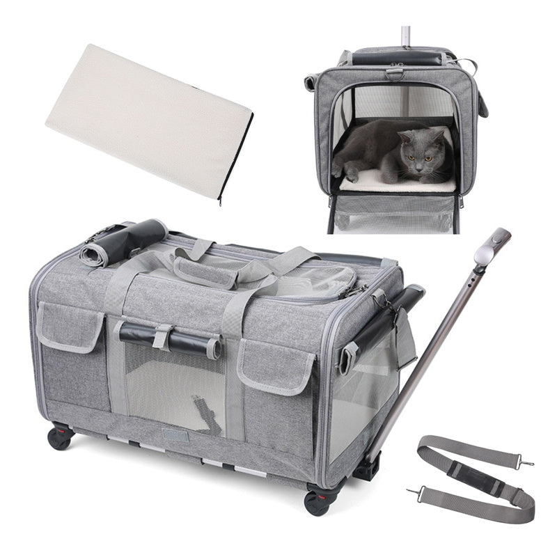 Extra Large Cat Carrier with Wheels