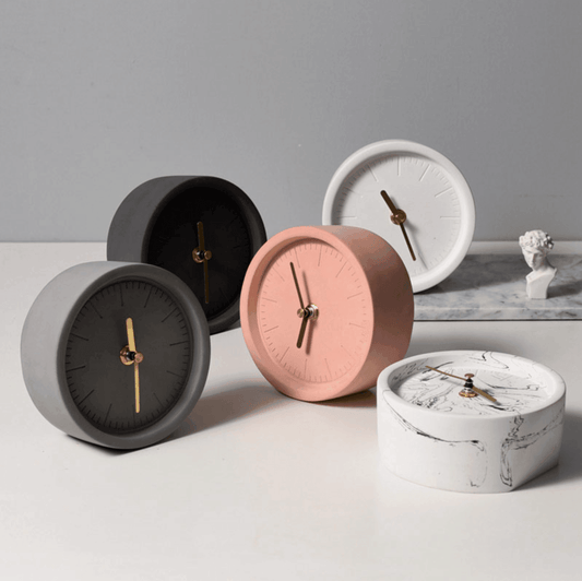 Cempli – Luxury Cement Desk Clock with Minimalist Look for a Stylish Interior