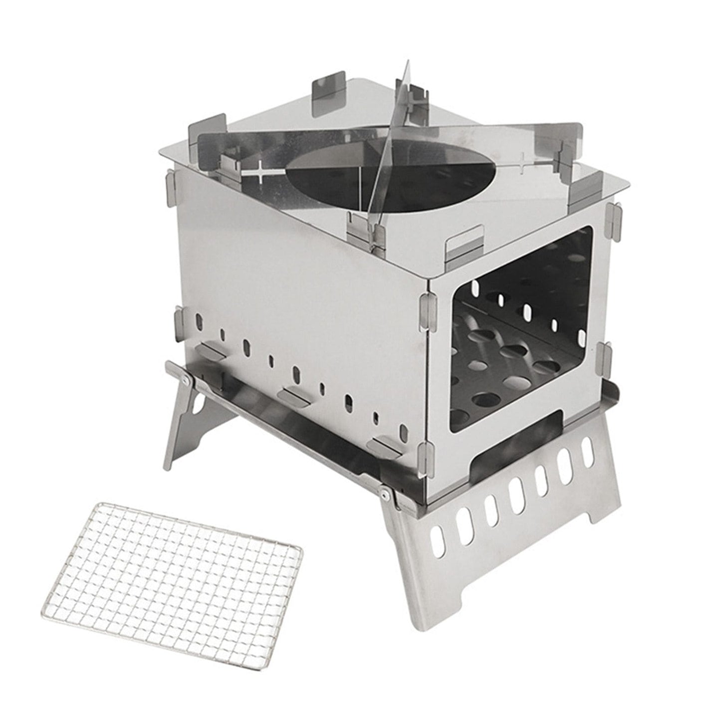 Camping BBQ Grill Wood Stove - campstove
