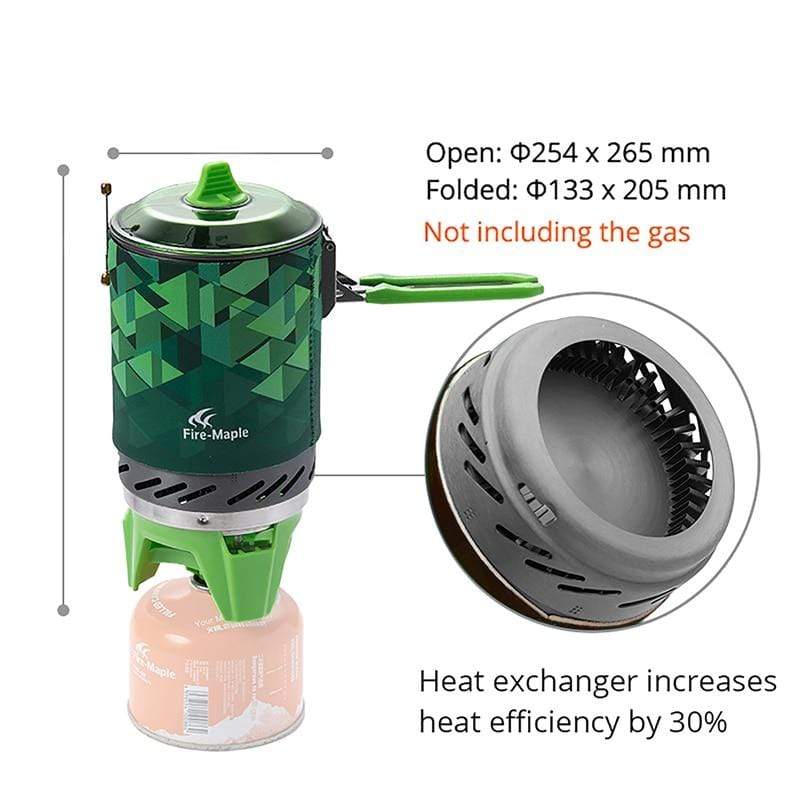 X2 Outdoor Gas Stove Burner /Portable Cooking System With Heat Exchanger Pot - campstove
