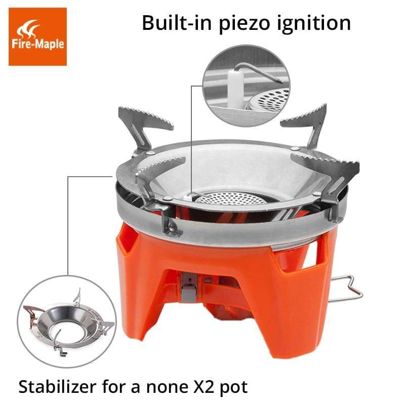 X2 Outdoor Gas Stove Burner /Portable Cooking System With Heat Exchanger Pot - campstove