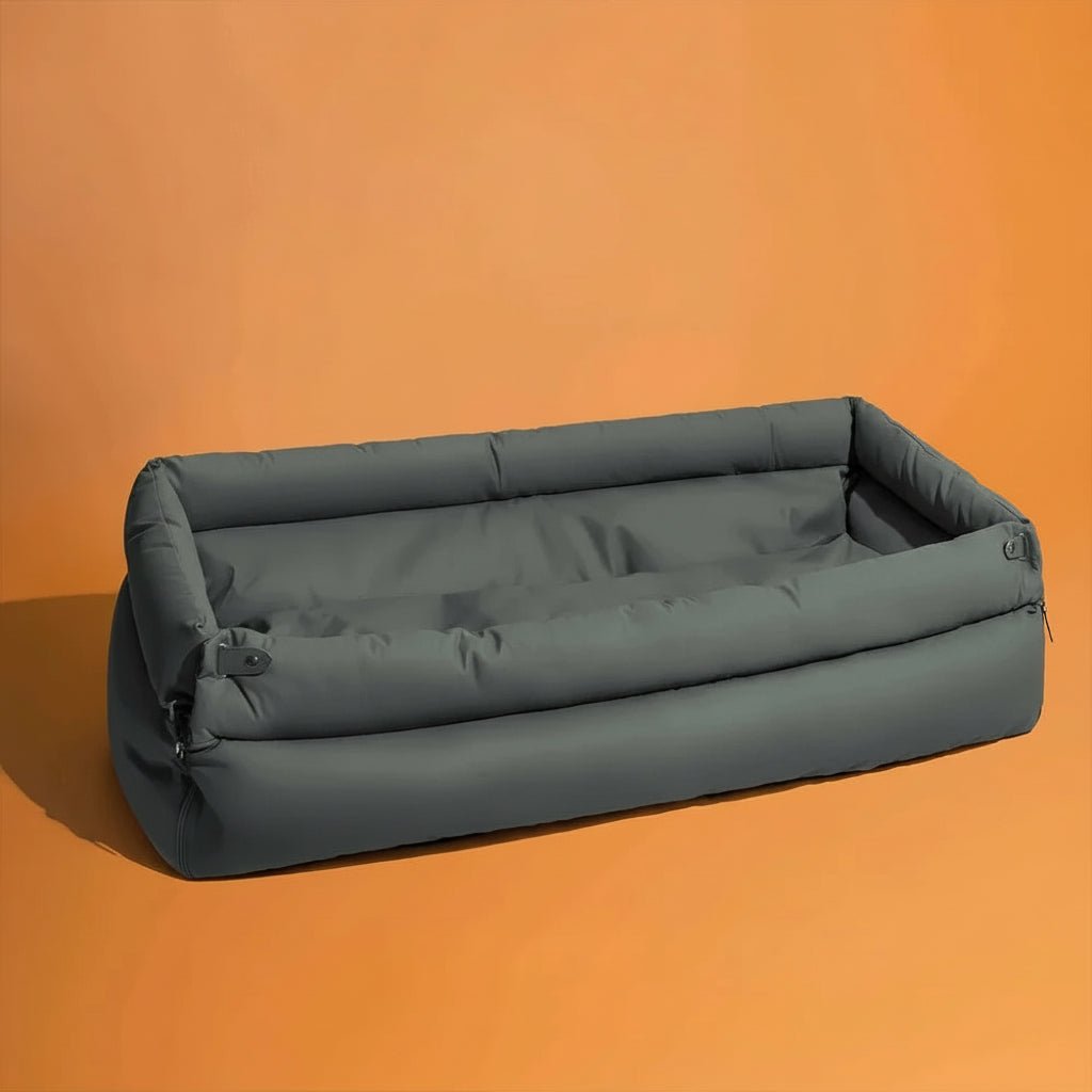 PAWPRESTIGE – Large Dog Car Seat Bed in Faux Leather with Premium Finish