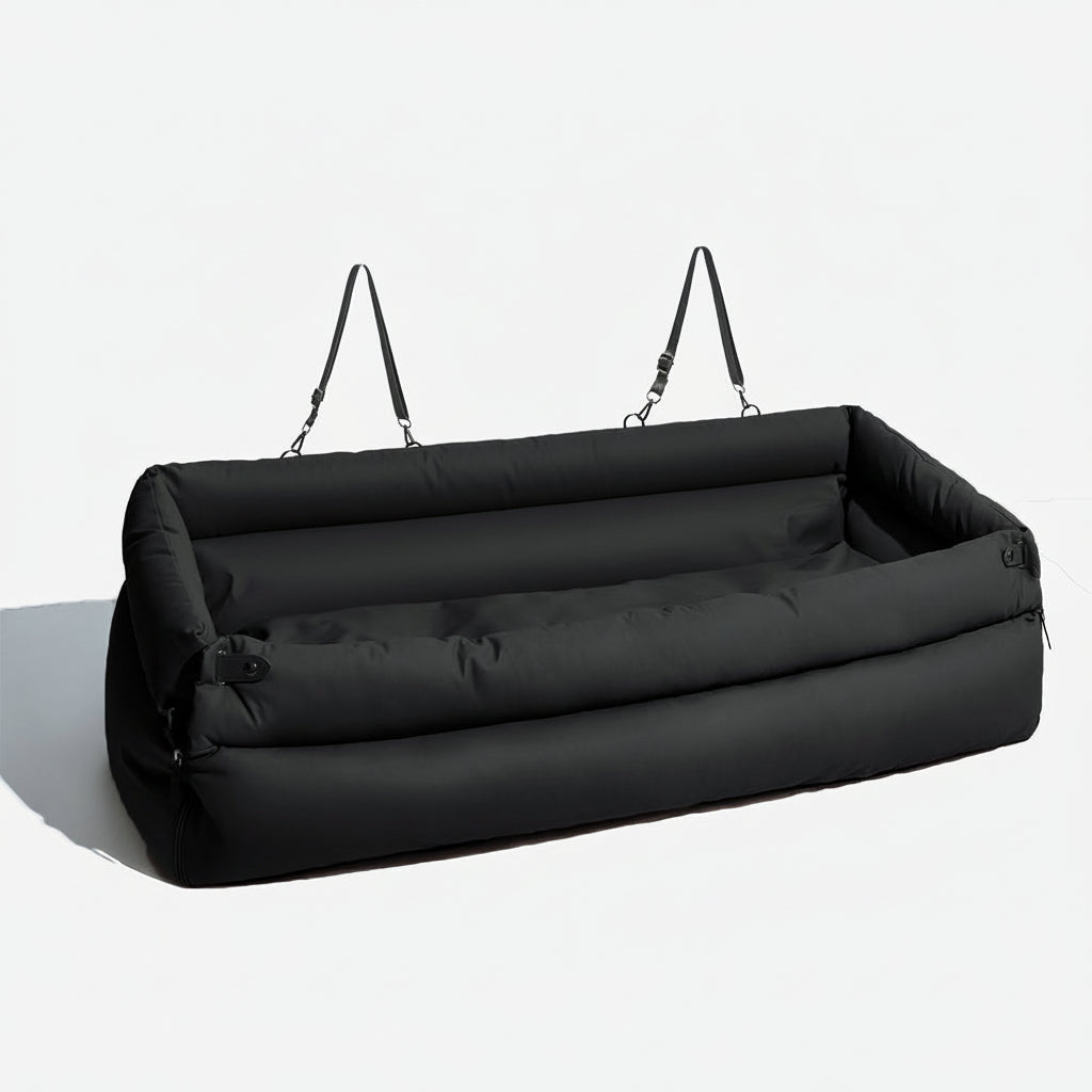PAWPRESTIGE – Large Dog Car Seat Bed in Faux Leather with Premium Finish