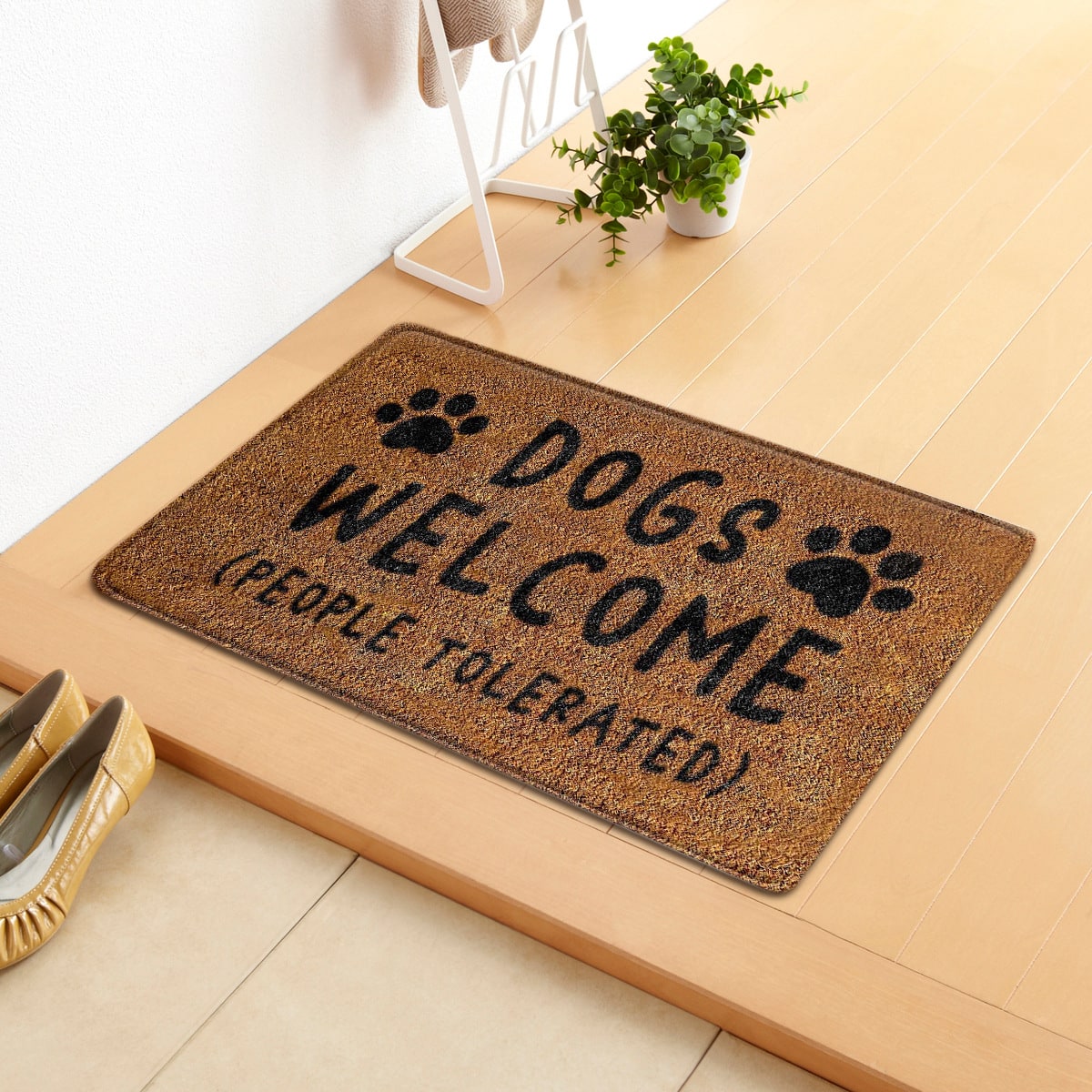 Personalized Custom Doormat for Front Door with Pet Illustrations Washable Indoor Entryway Mat