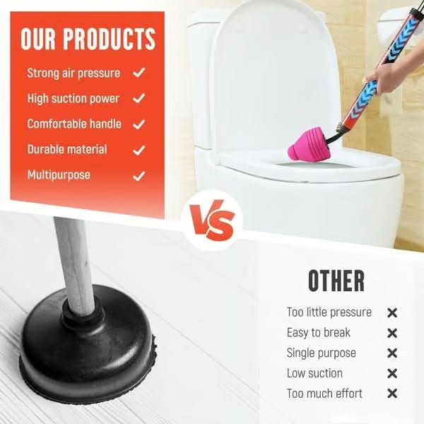 PLUNGAIR – High-Pressure Toilet Unblocker for Effective Clog Removal