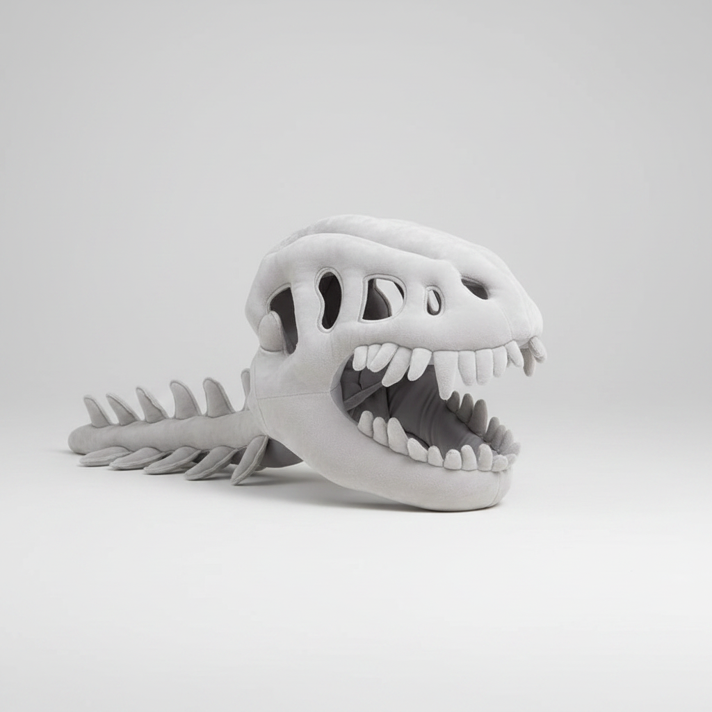 Plush Dinosaur Costume Beanie with Teeth and Tail