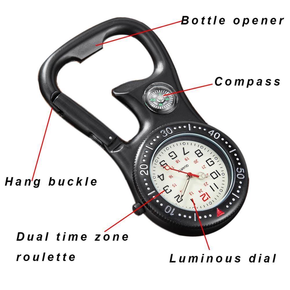 Clip-On Carabiner Pocket Watch