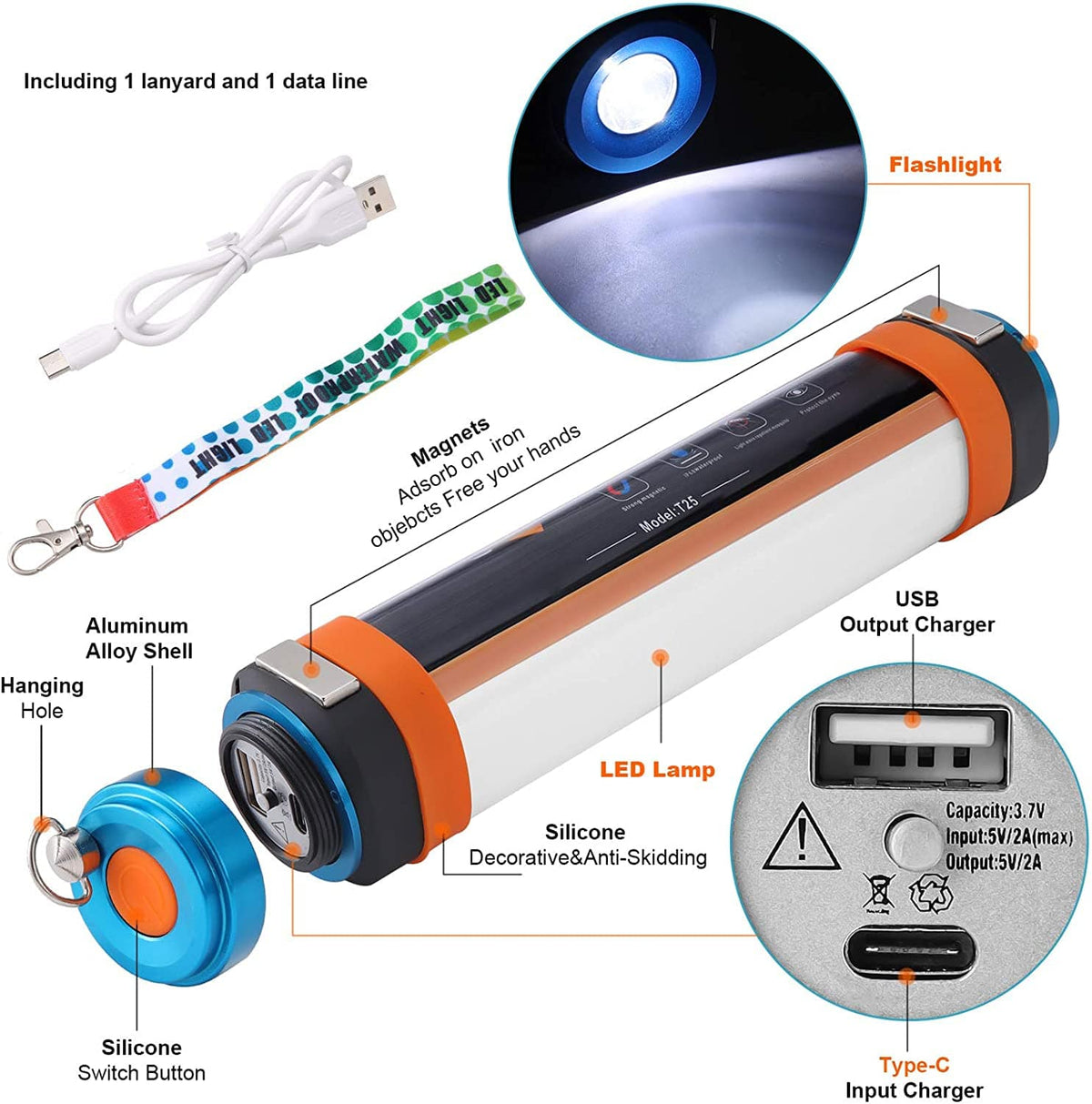 Portable Multipurpose LED Flashlight