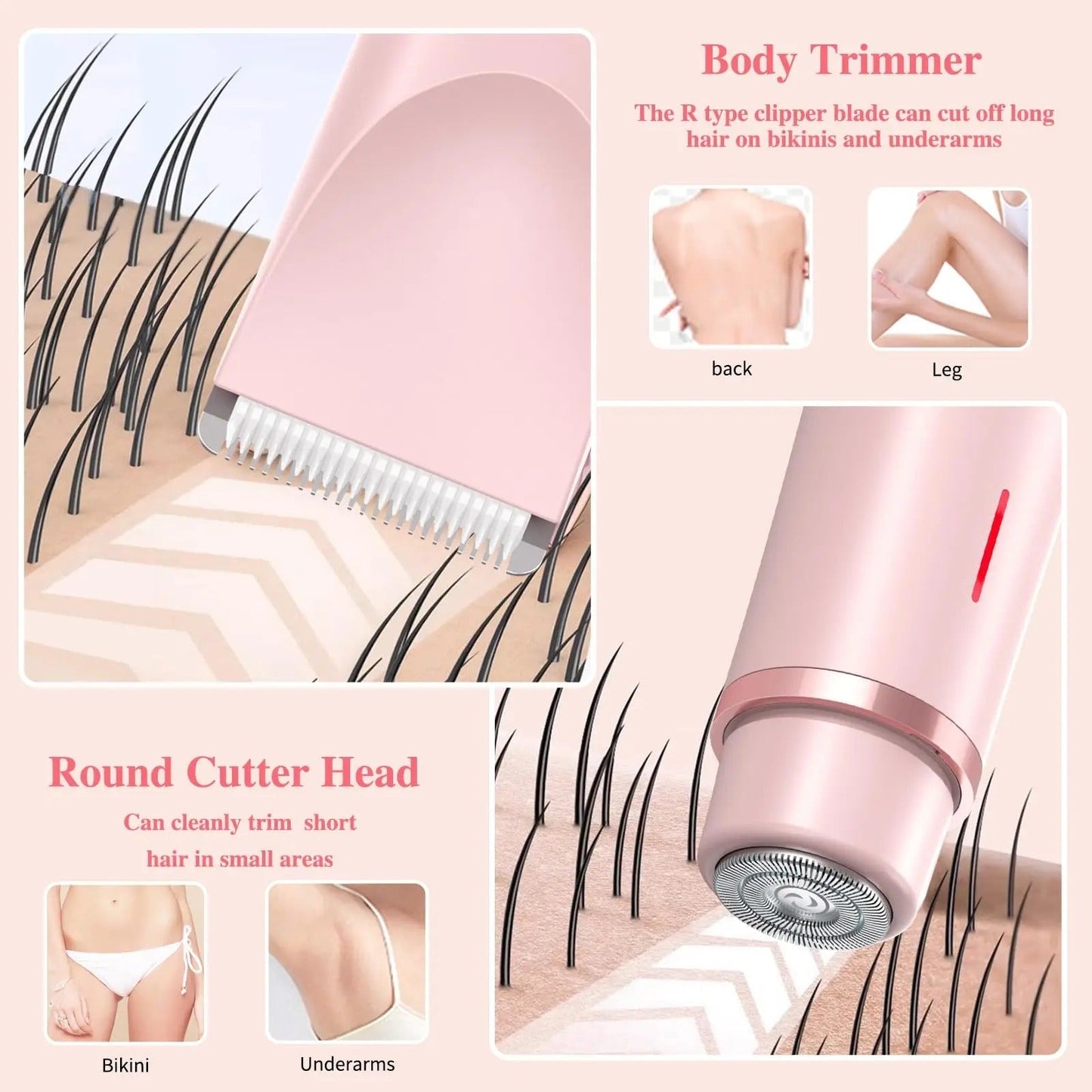 Electric Trimmer Waterproof Rechargeable Bikini Shaver