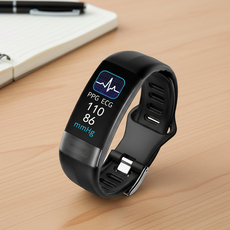 PulseSync – Smart Bracelet with Blood Pressure, ECG & Heart Rate Monitor