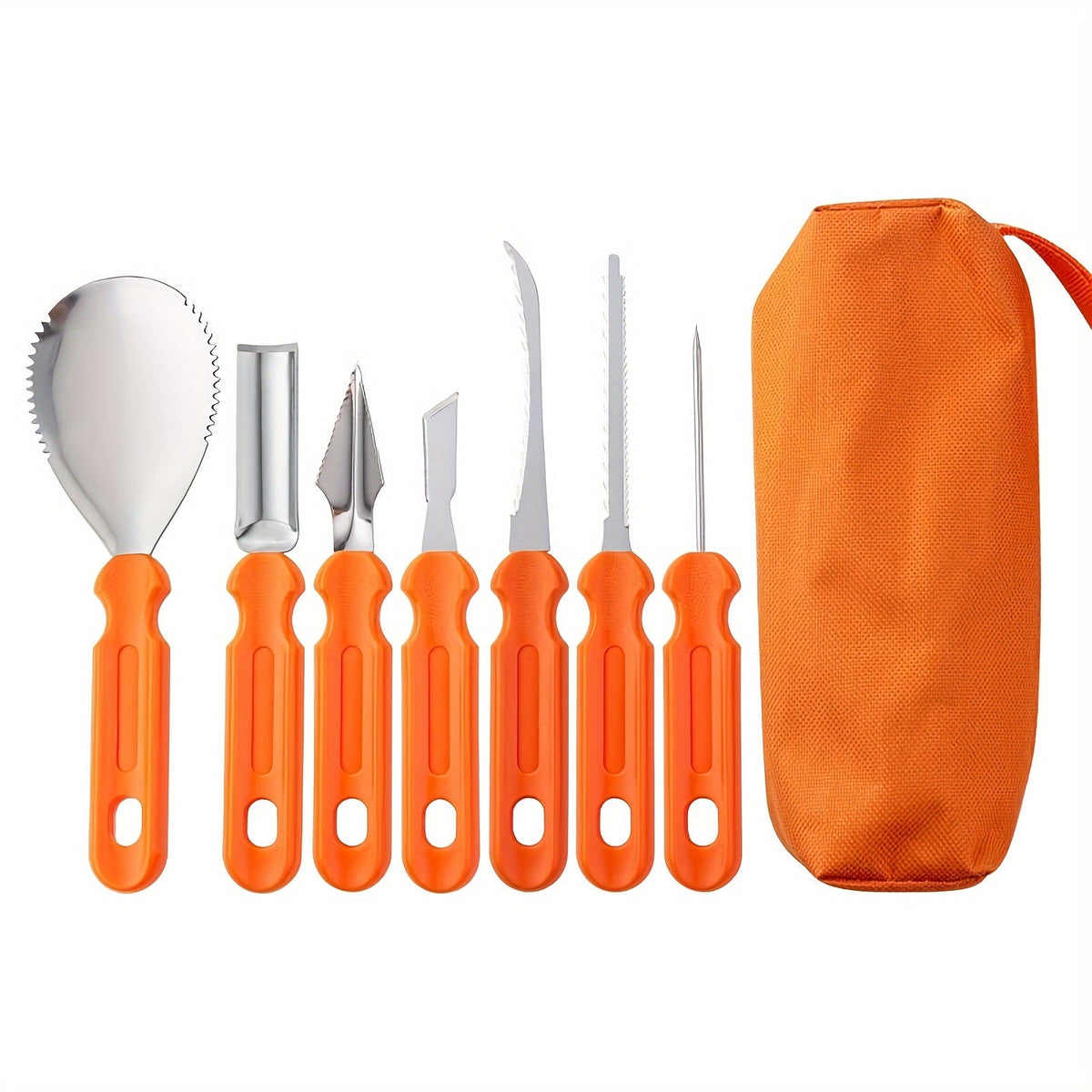 Pumpkin Carving Tools and Kit with Stainless Steel Supplies Storage Bag and Knife Set