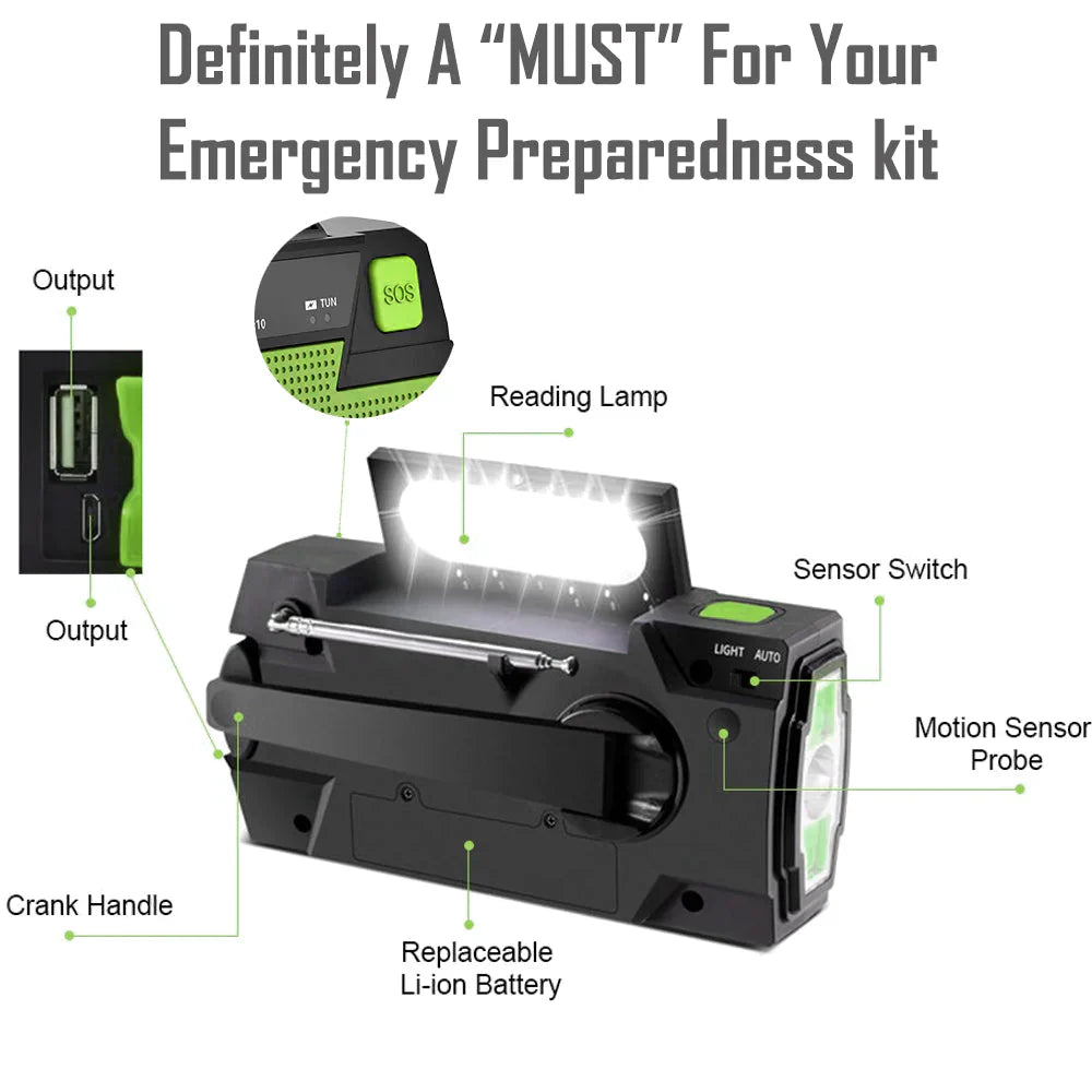 Emergency Solar Powered Radio & 30 Day Survival Skills Program