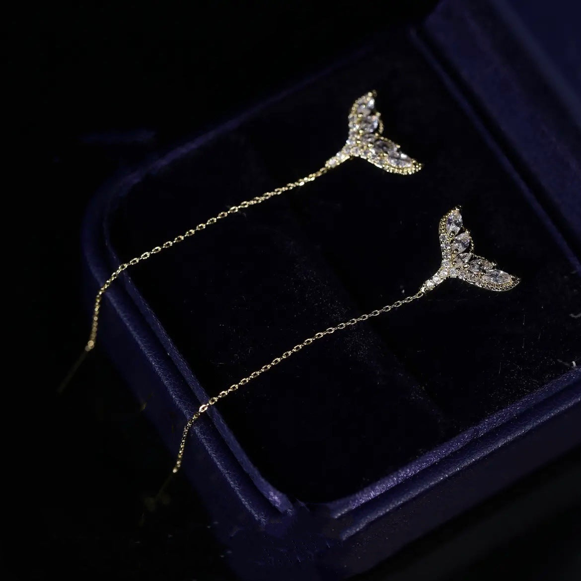 Zirconia Mermaid Tail Earrings
