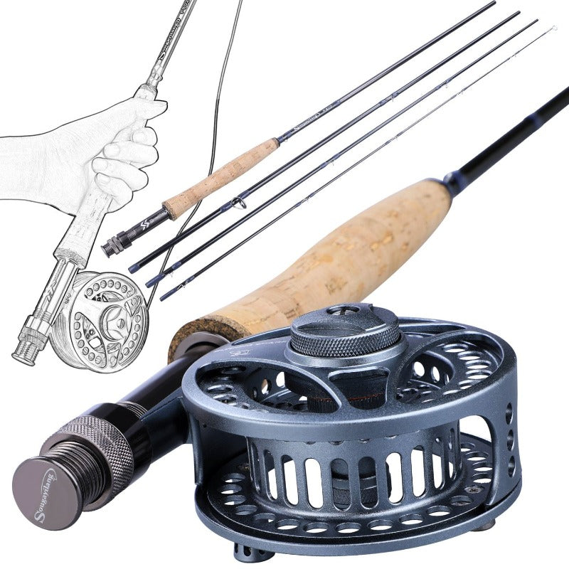 Ultralight Fly Rods and Fishing Reel Set
