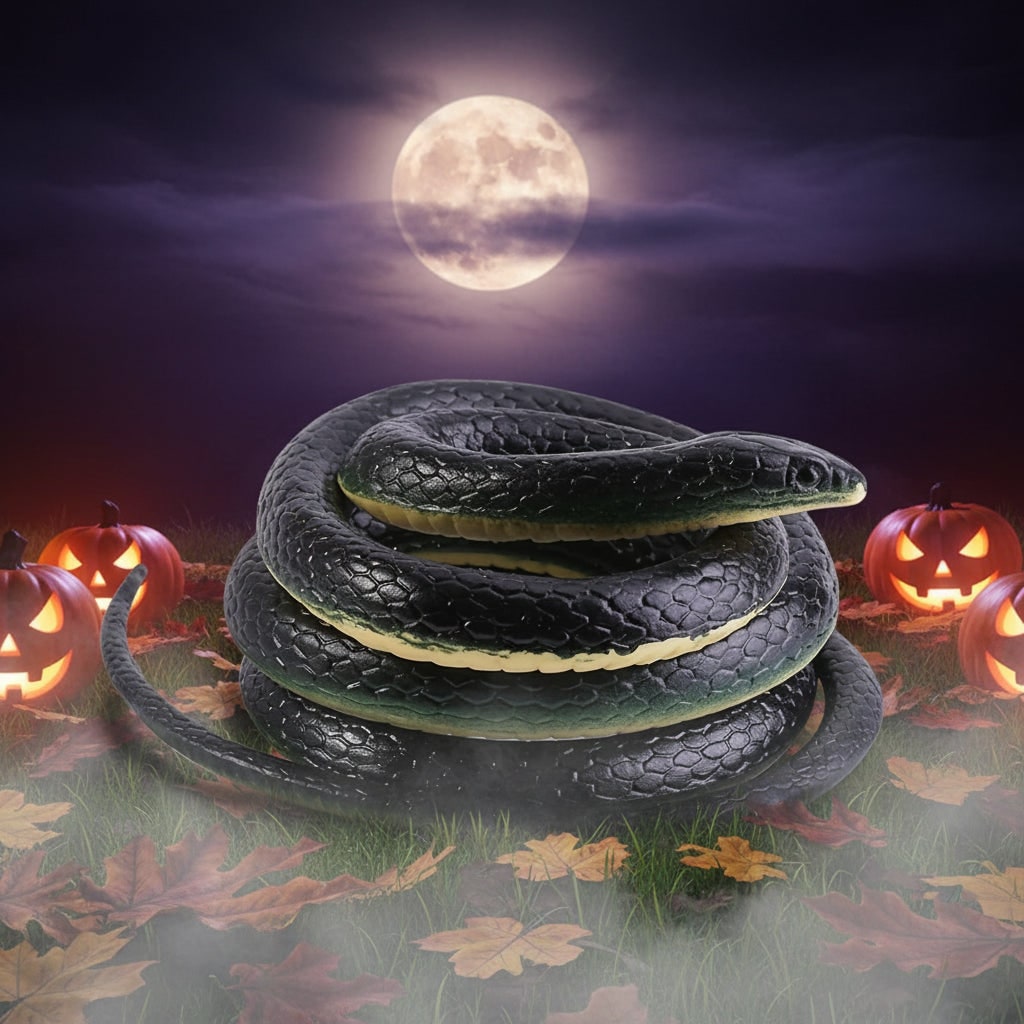 Halloween Rubber Snake Prank Toy Realistic Fake Decoration for Party and Yard