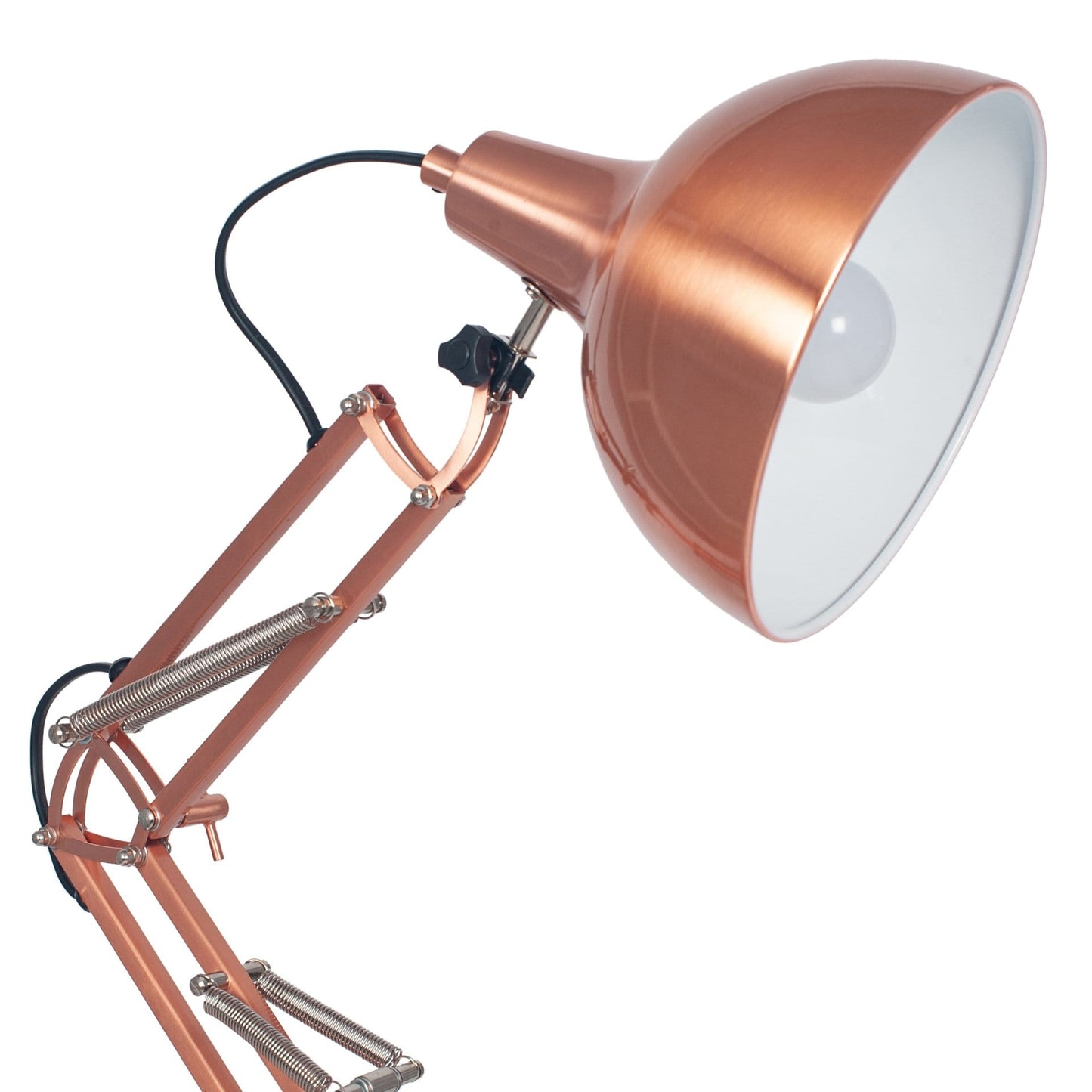 Alfredo Brushed Copper Metal Task Table Lamp